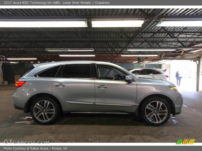 Lunar Silver Metallic / Graystone 2017 Acura MDX Technology SH-AWD