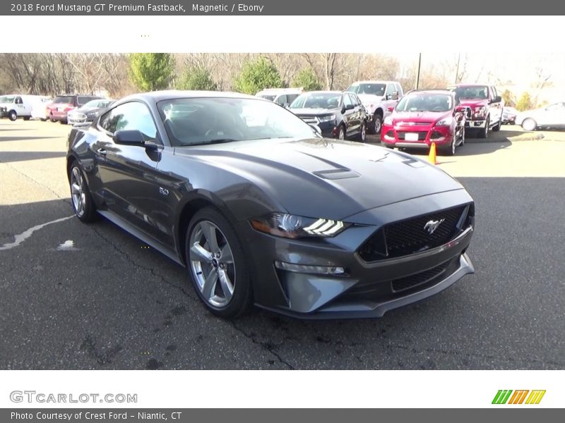 Magnetic / Ebony 2018 Ford Mustang GT Premium Fastback