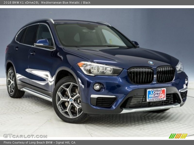 Mediterranean Blue Metallic / Black 2018 BMW X1 xDrive28i