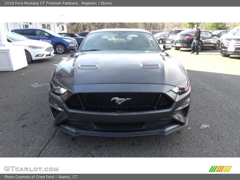 Magnetic / Ebony 2018 Ford Mustang GT Premium Fastback