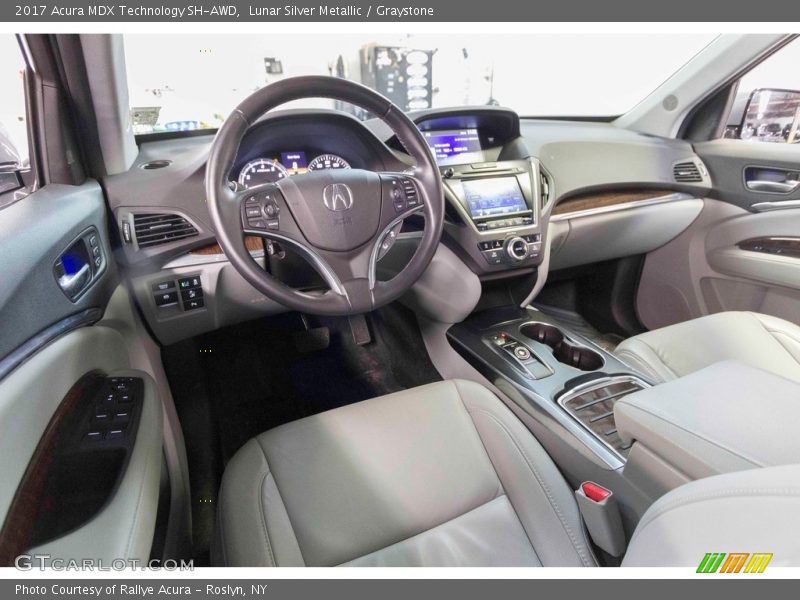 Lunar Silver Metallic / Graystone 2017 Acura MDX Technology SH-AWD