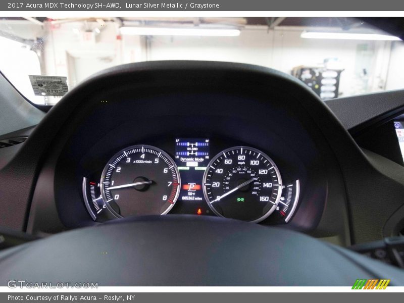Lunar Silver Metallic / Graystone 2017 Acura MDX Technology SH-AWD