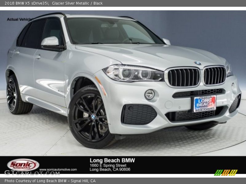 Glacier Silver Metallic / Black 2018 BMW X5 sDrive35i