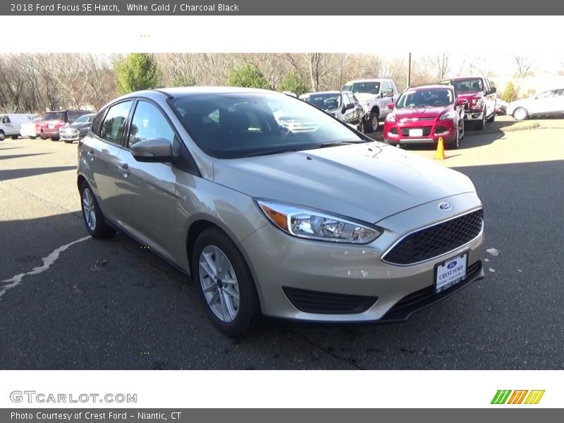 White Gold / Charcoal Black 2018 Ford Focus SE Hatch