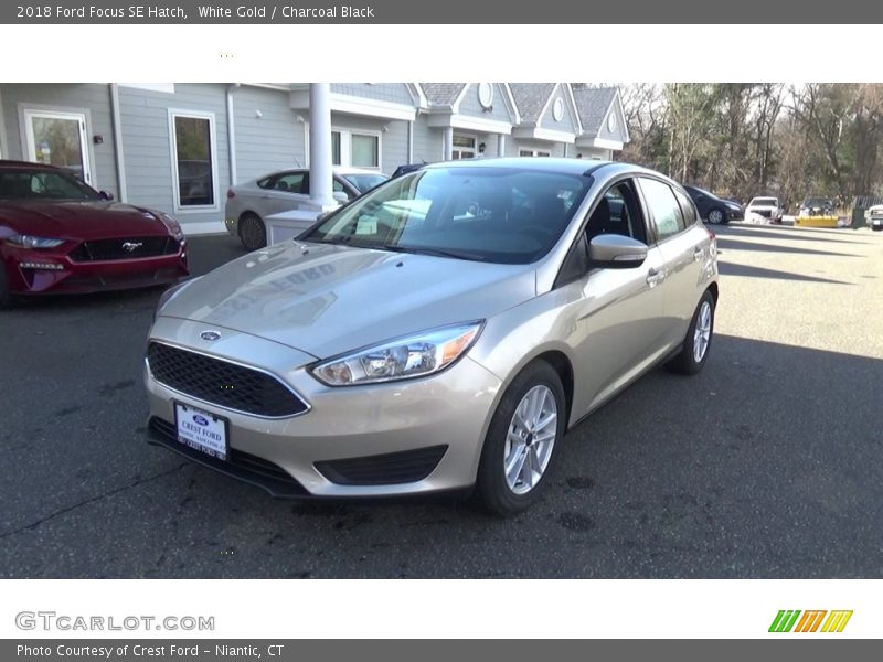 White Gold / Charcoal Black 2018 Ford Focus SE Hatch