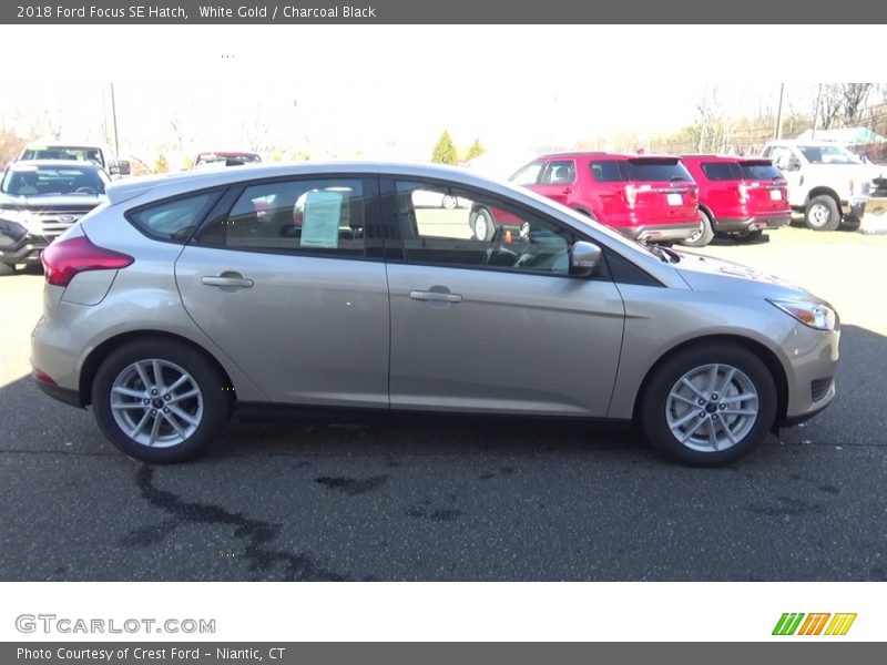 White Gold / Charcoal Black 2018 Ford Focus SE Hatch