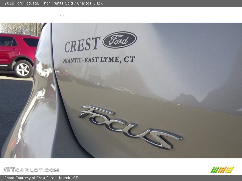 White Gold / Charcoal Black 2018 Ford Focus SE Hatch