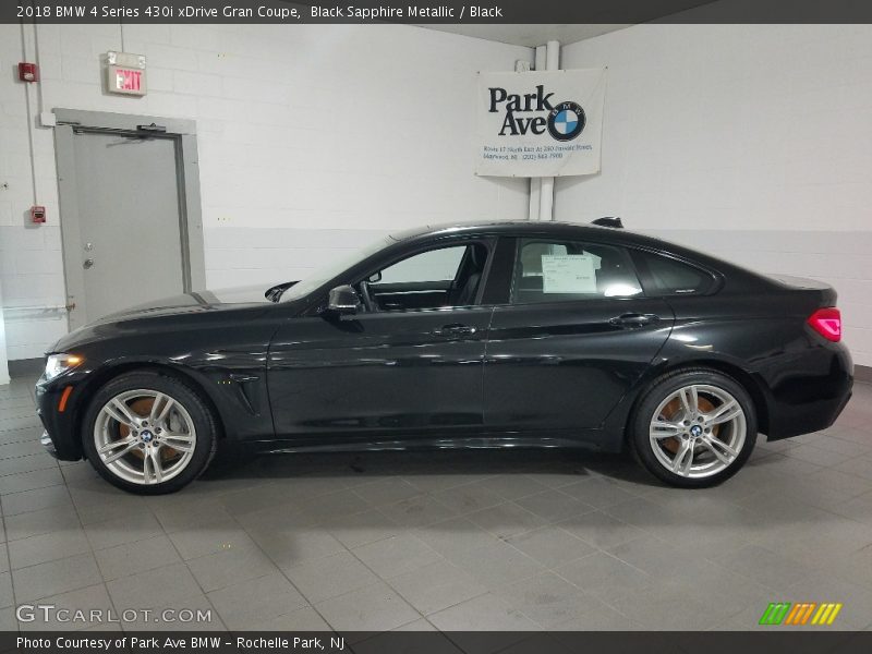 Black Sapphire Metallic / Black 2018 BMW 4 Series 430i xDrive Gran Coupe