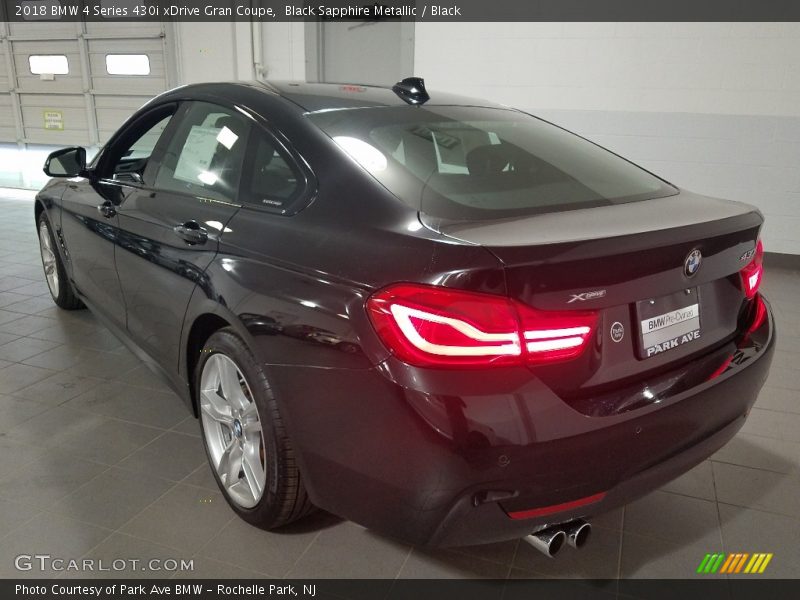 Black Sapphire Metallic / Black 2018 BMW 4 Series 430i xDrive Gran Coupe