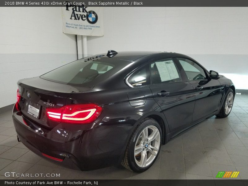 Black Sapphire Metallic / Black 2018 BMW 4 Series 430i xDrive Gran Coupe