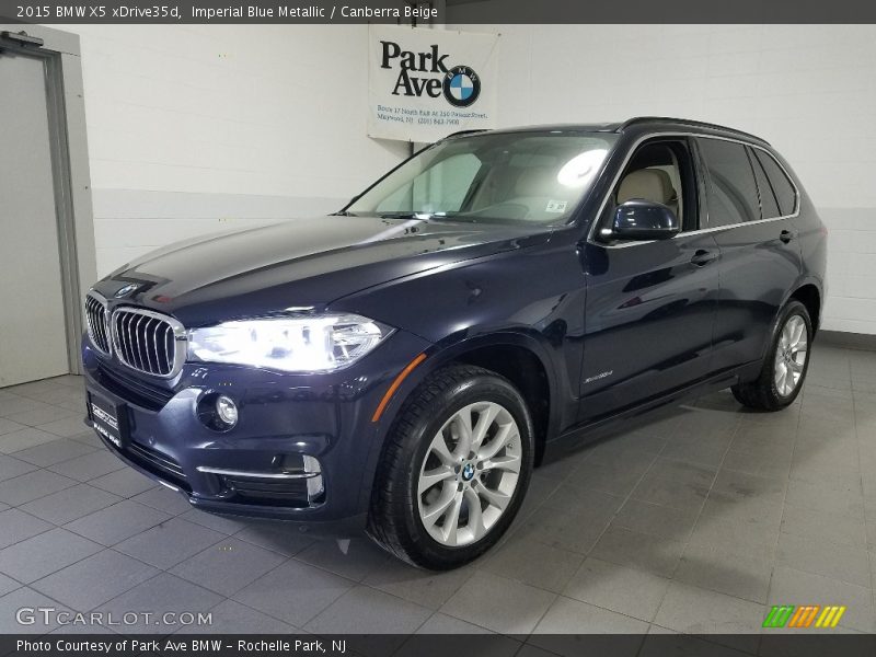 Imperial Blue Metallic / Canberra Beige 2015 BMW X5 xDrive35d