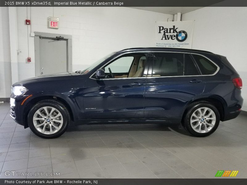 Imperial Blue Metallic / Canberra Beige 2015 BMW X5 xDrive35d
