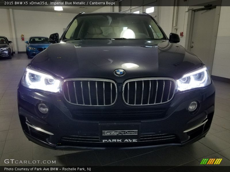 Imperial Blue Metallic / Canberra Beige 2015 BMW X5 xDrive35d