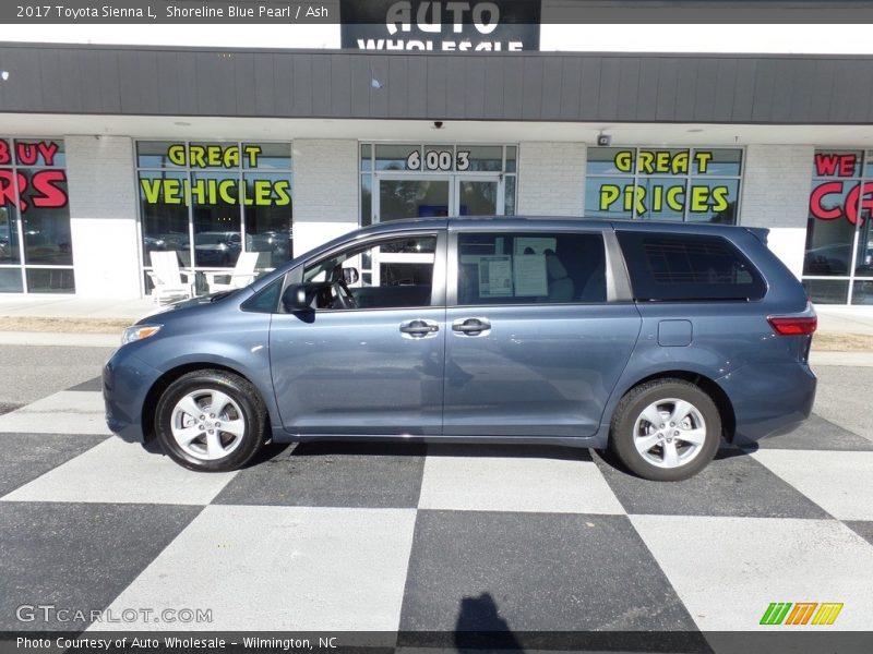 Shoreline Blue Pearl / Ash 2017 Toyota Sienna L