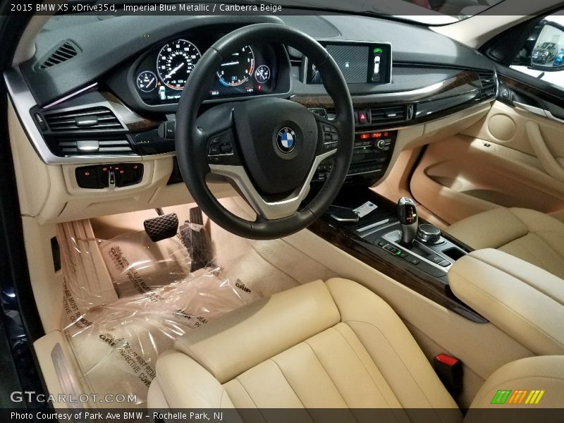 Imperial Blue Metallic / Canberra Beige 2015 BMW X5 xDrive35d