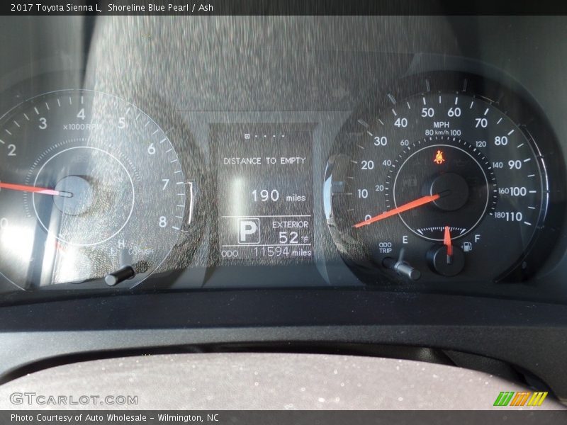 Shoreline Blue Pearl / Ash 2017 Toyota Sienna L