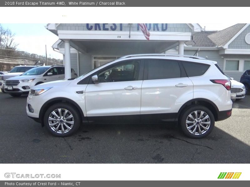 White Platinum / Charcoal Black 2018 Ford Escape Titanium 4WD