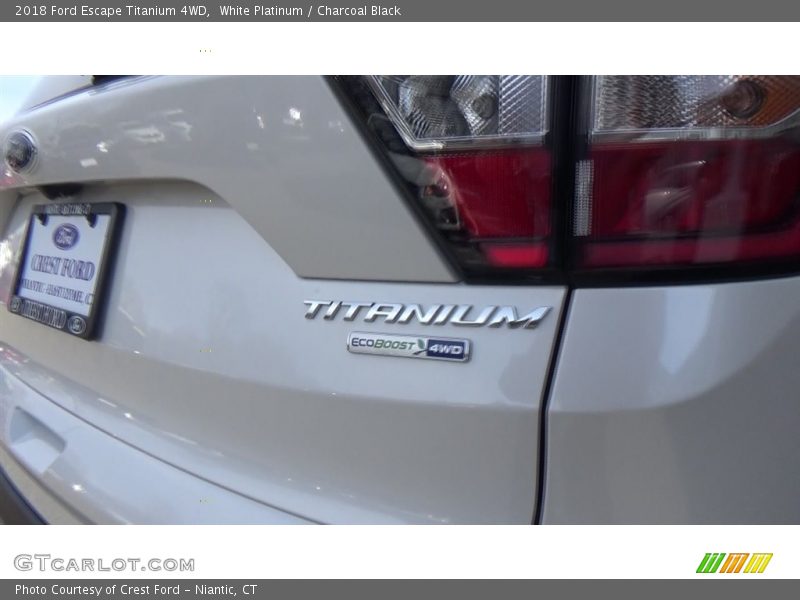 White Platinum / Charcoal Black 2018 Ford Escape Titanium 4WD