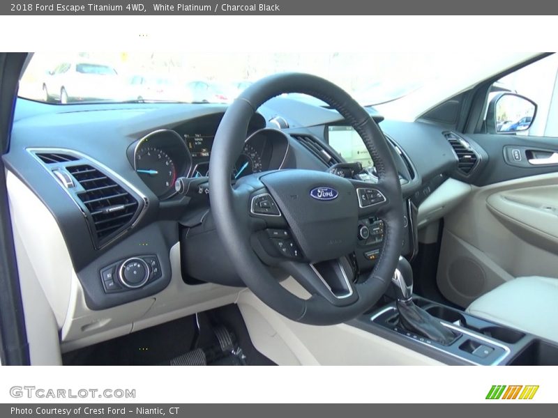 White Platinum / Charcoal Black 2018 Ford Escape Titanium 4WD