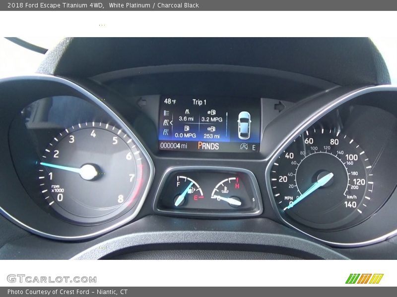 White Platinum / Charcoal Black 2018 Ford Escape Titanium 4WD