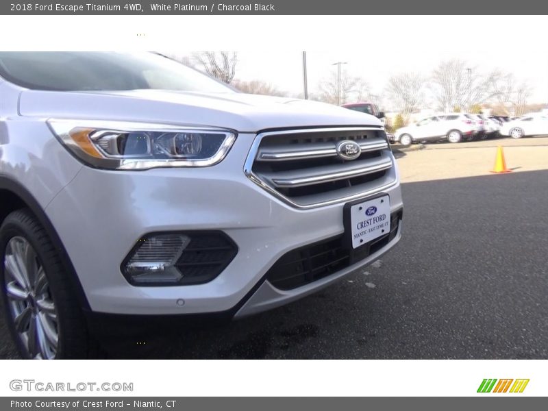 White Platinum / Charcoal Black 2018 Ford Escape Titanium 4WD