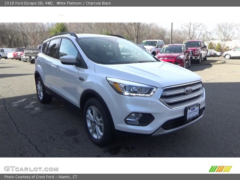White Platinum / Charcoal Black 2018 Ford Escape SEL 4WD