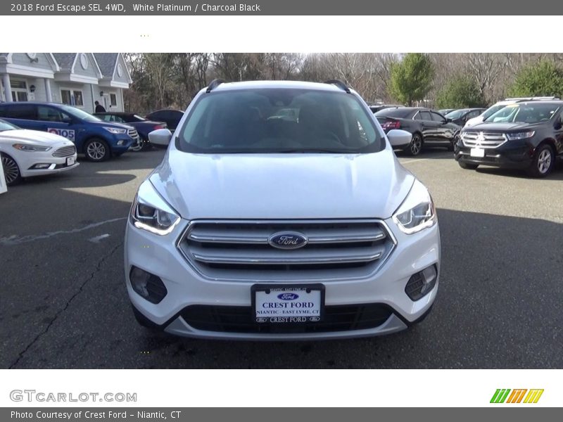 White Platinum / Charcoal Black 2018 Ford Escape SEL 4WD
