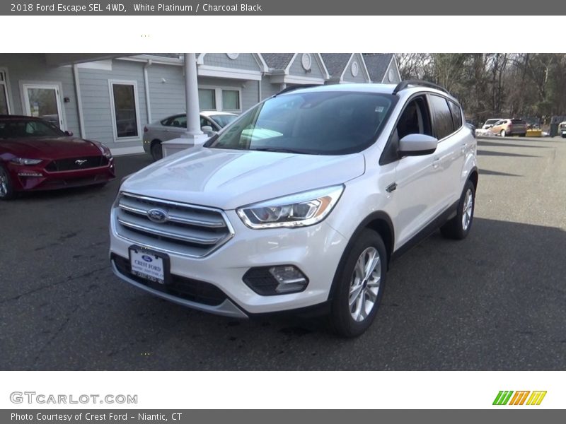 White Platinum / Charcoal Black 2018 Ford Escape SEL 4WD