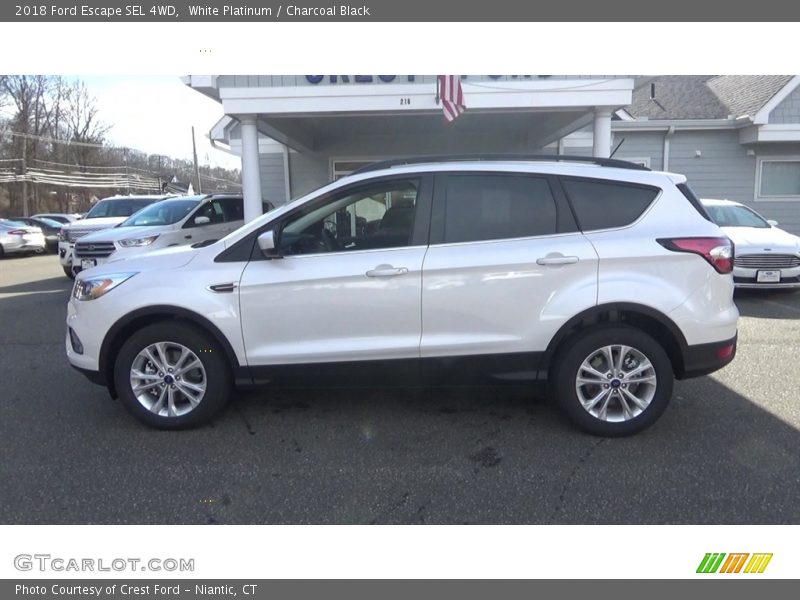 White Platinum / Charcoal Black 2018 Ford Escape SEL 4WD
