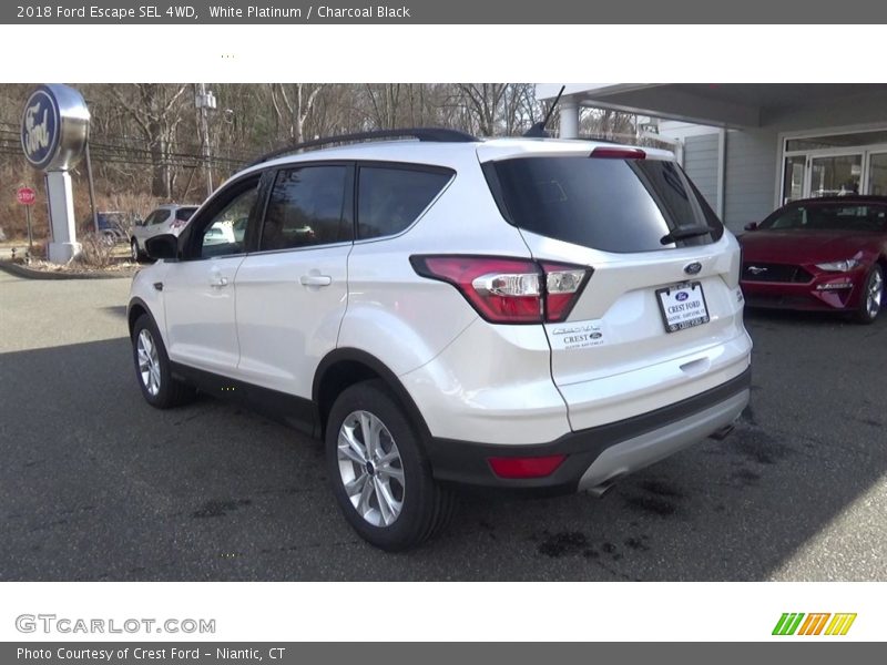 White Platinum / Charcoal Black 2018 Ford Escape SEL 4WD