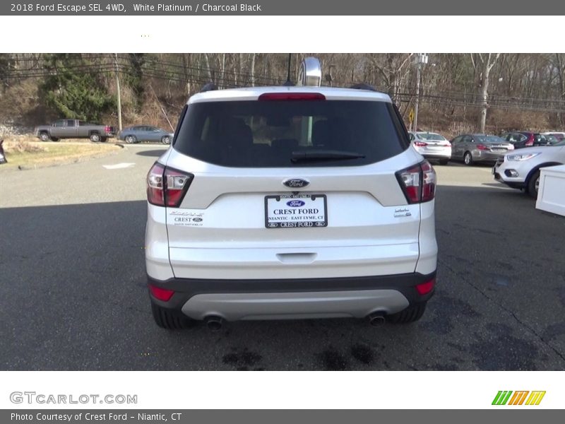 White Platinum / Charcoal Black 2018 Ford Escape SEL 4WD