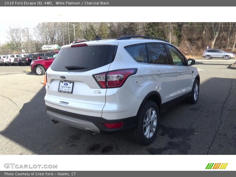 White Platinum / Charcoal Black 2018 Ford Escape SEL 4WD