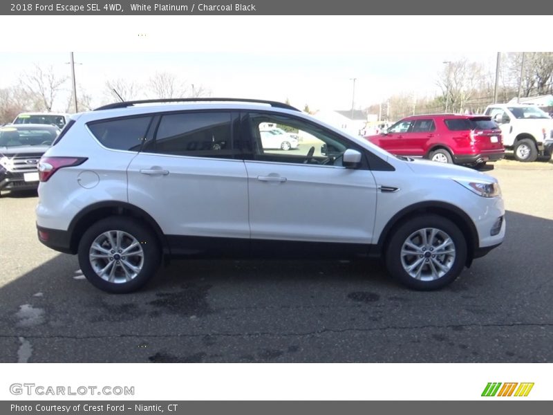 White Platinum / Charcoal Black 2018 Ford Escape SEL 4WD