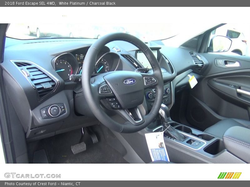 White Platinum / Charcoal Black 2018 Ford Escape SEL 4WD
