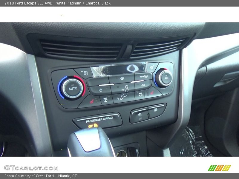 White Platinum / Charcoal Black 2018 Ford Escape SEL 4WD