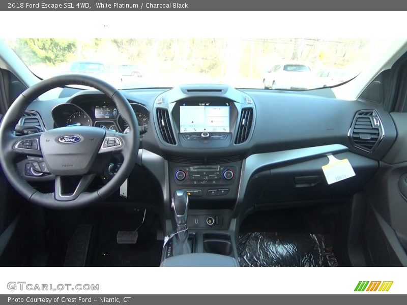 White Platinum / Charcoal Black 2018 Ford Escape SEL 4WD