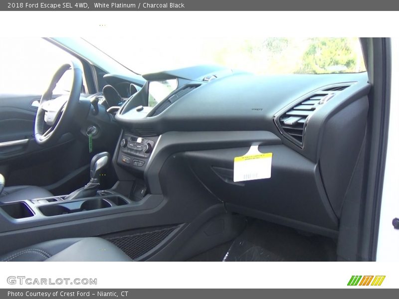 White Platinum / Charcoal Black 2018 Ford Escape SEL 4WD