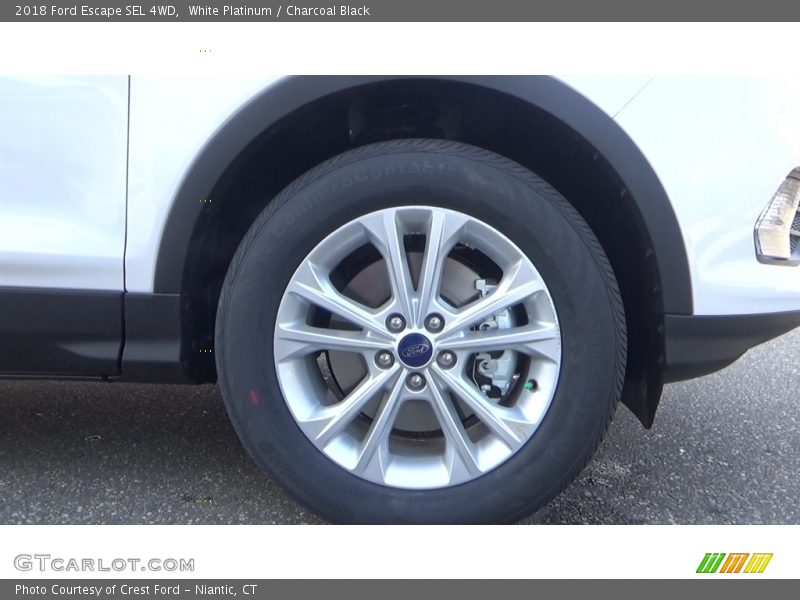 White Platinum / Charcoal Black 2018 Ford Escape SEL 4WD