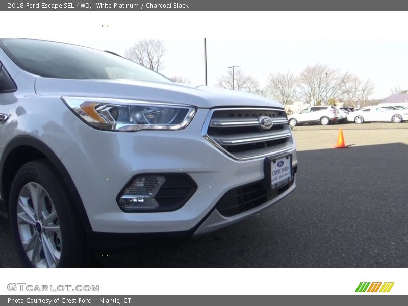 White Platinum / Charcoal Black 2018 Ford Escape SEL 4WD