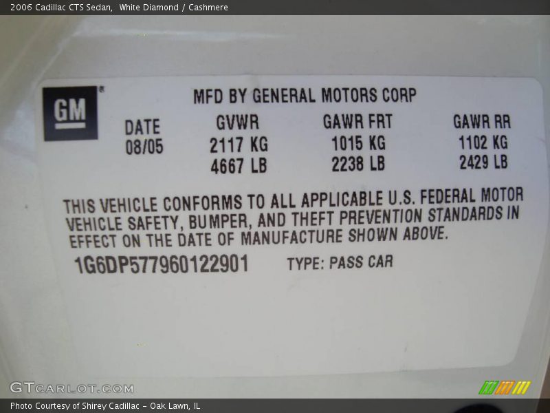 White Diamond / Cashmere 2006 Cadillac CTS Sedan