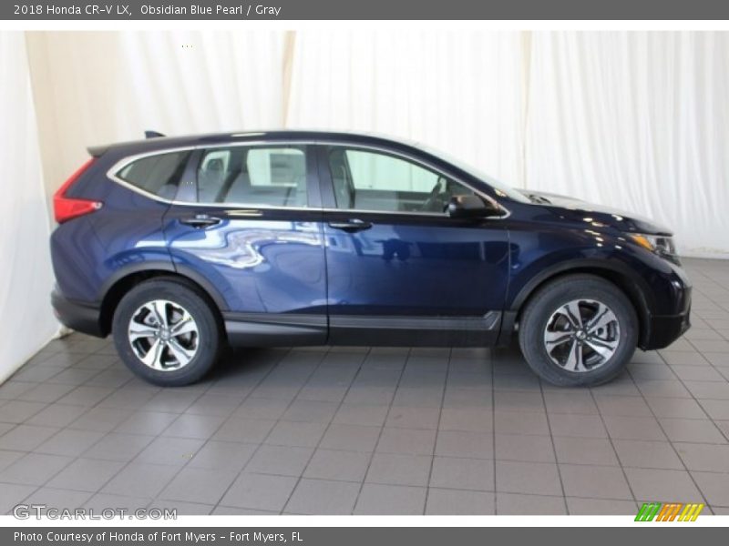 Obsidian Blue Pearl / Gray 2018 Honda CR-V LX