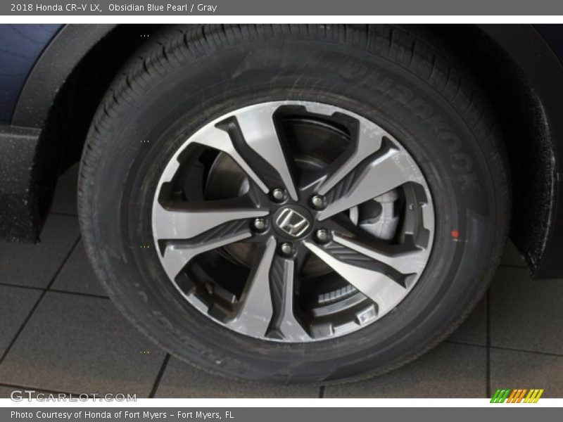 Obsidian Blue Pearl / Gray 2018 Honda CR-V LX