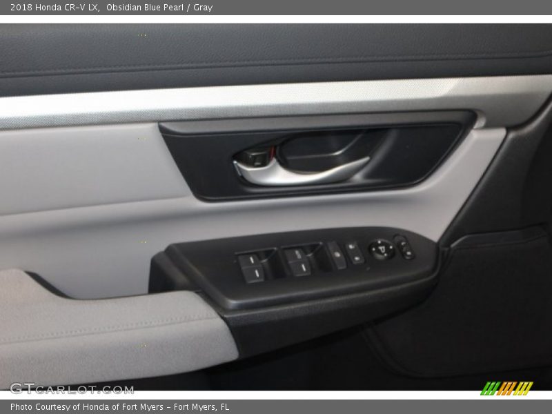 Obsidian Blue Pearl / Gray 2018 Honda CR-V LX