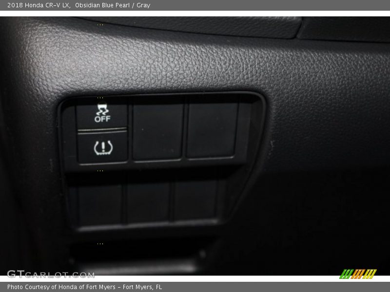 Obsidian Blue Pearl / Gray 2018 Honda CR-V LX