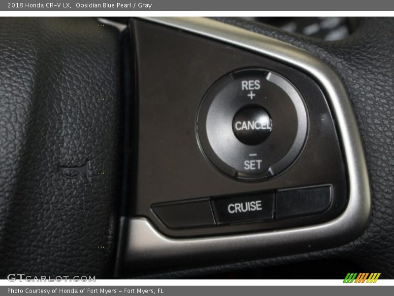 Obsidian Blue Pearl / Gray 2018 Honda CR-V LX