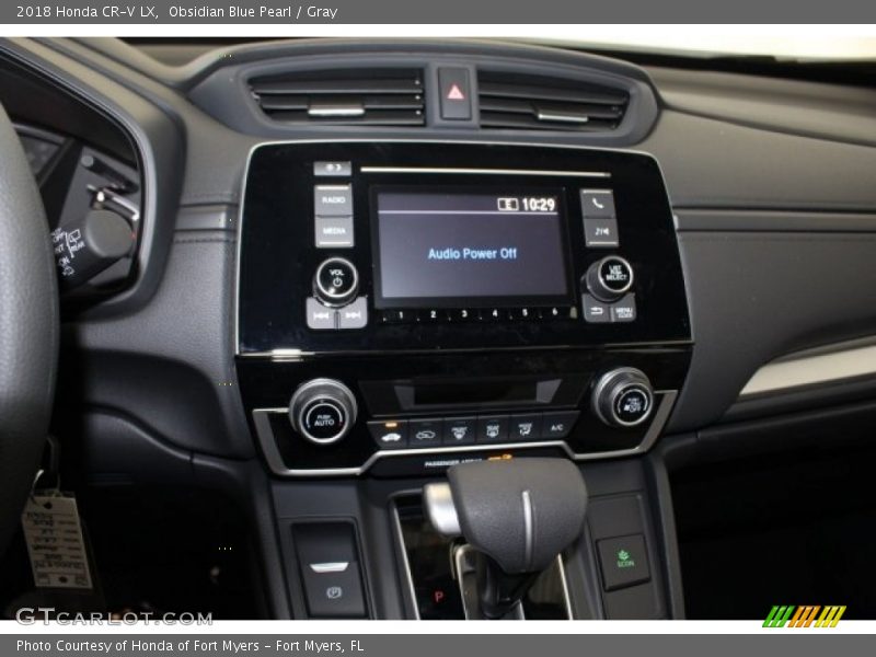 Obsidian Blue Pearl / Gray 2018 Honda CR-V LX