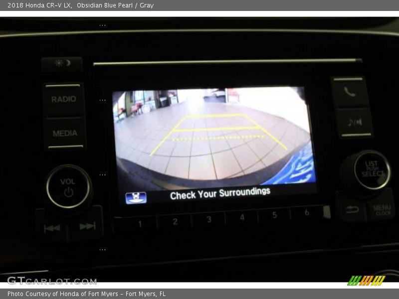 Obsidian Blue Pearl / Gray 2018 Honda CR-V LX