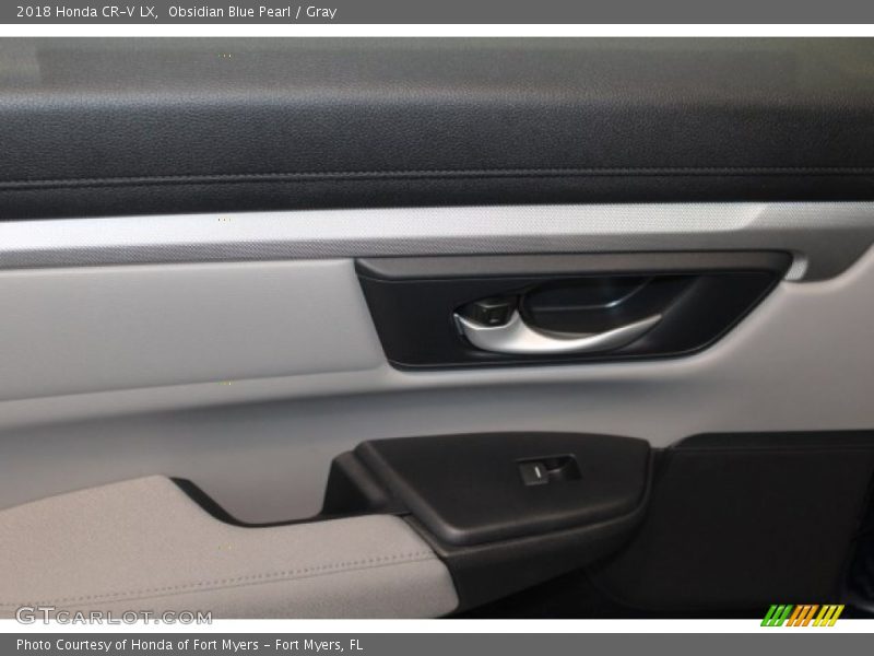 Obsidian Blue Pearl / Gray 2018 Honda CR-V LX