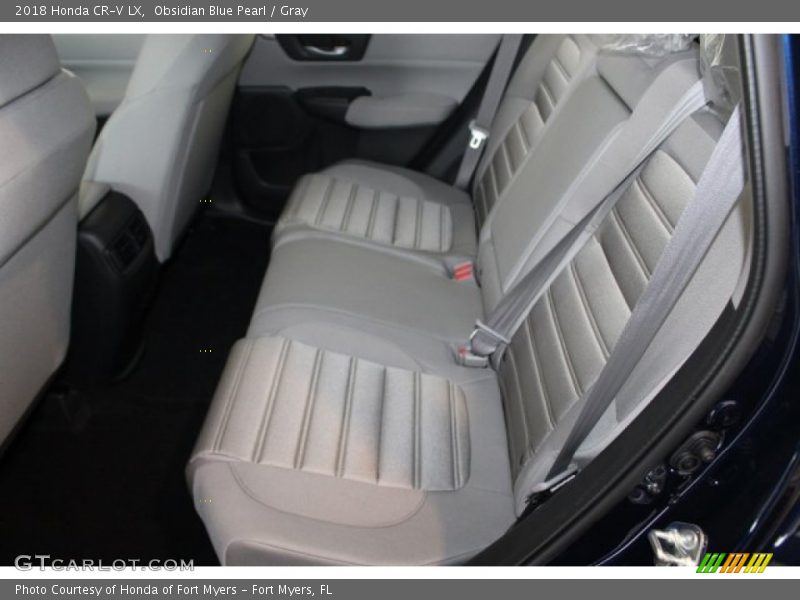 Obsidian Blue Pearl / Gray 2018 Honda CR-V LX