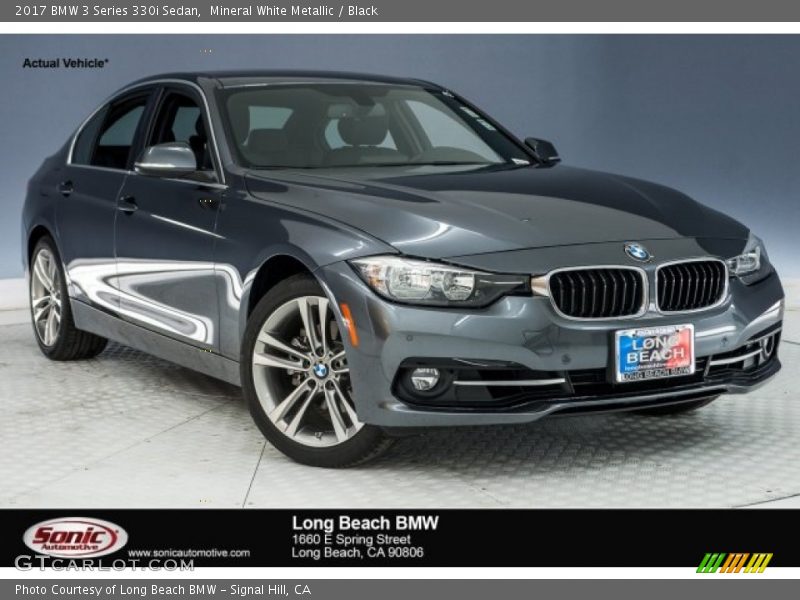 Mineral White Metallic / Black 2017 BMW 3 Series 330i Sedan